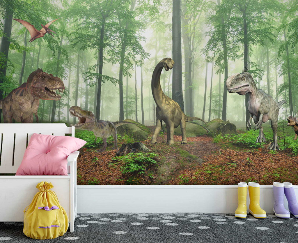 Dinozaury w słonecznym lesie — wnętrze 3
