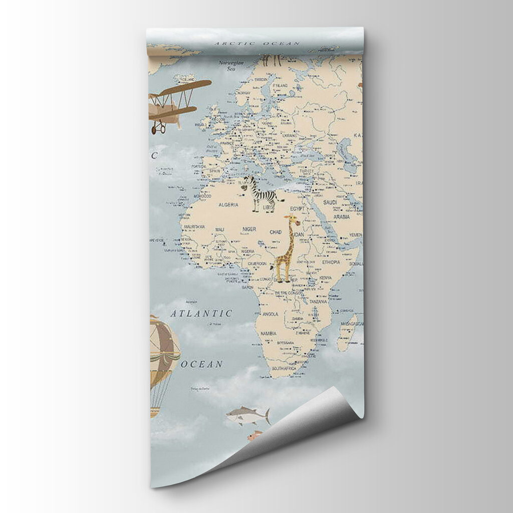 Mapa świata w chmurach — widok produktu