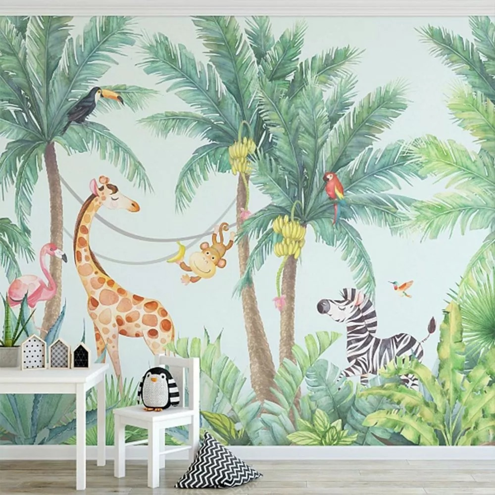Zabawa wśród palm we wnętrzu
