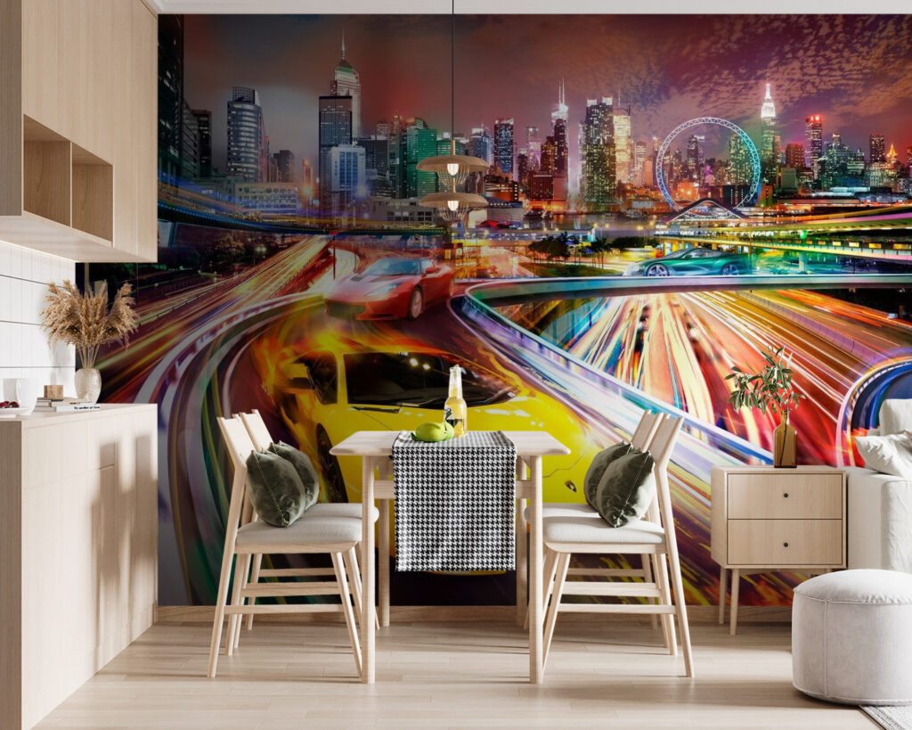 Sportowe auto w smugach — wnętrze 5