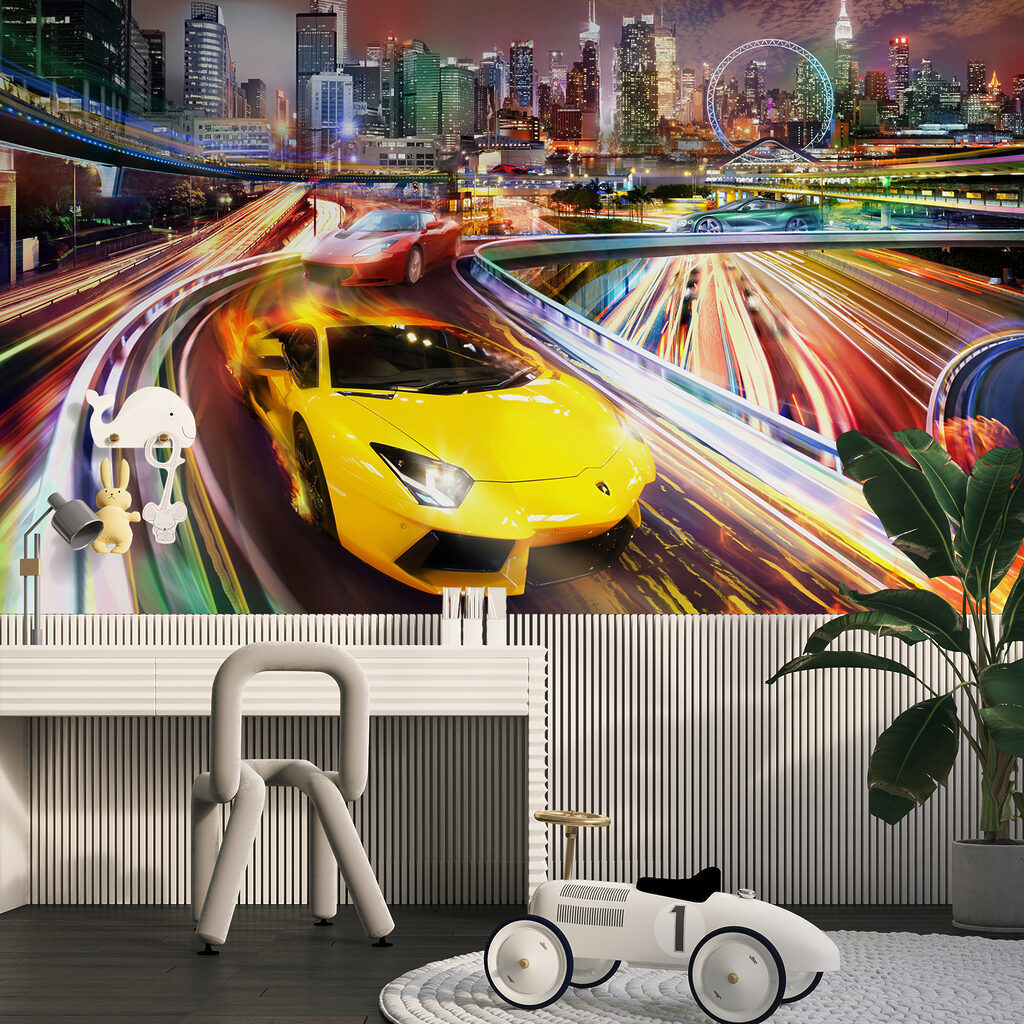 Sportowe auto w smugach — wnętrze 6