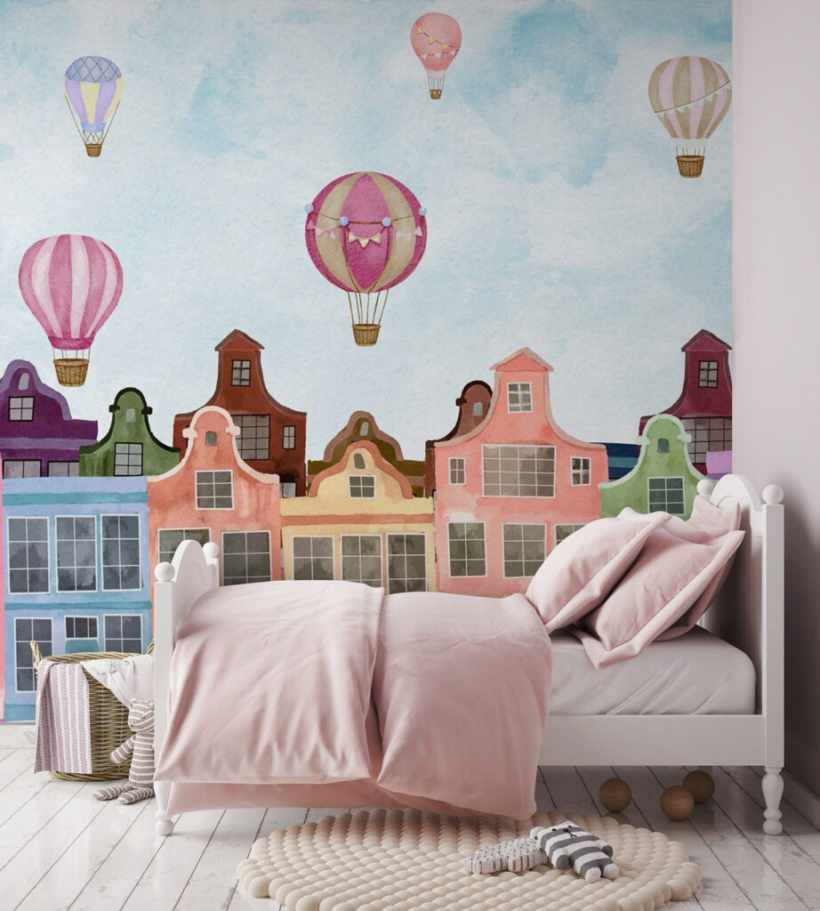 Balony nad kolorowymi kamienicami — wnętrze 2