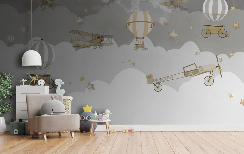 Balony nad szarymi chmurami — wnętrze 4