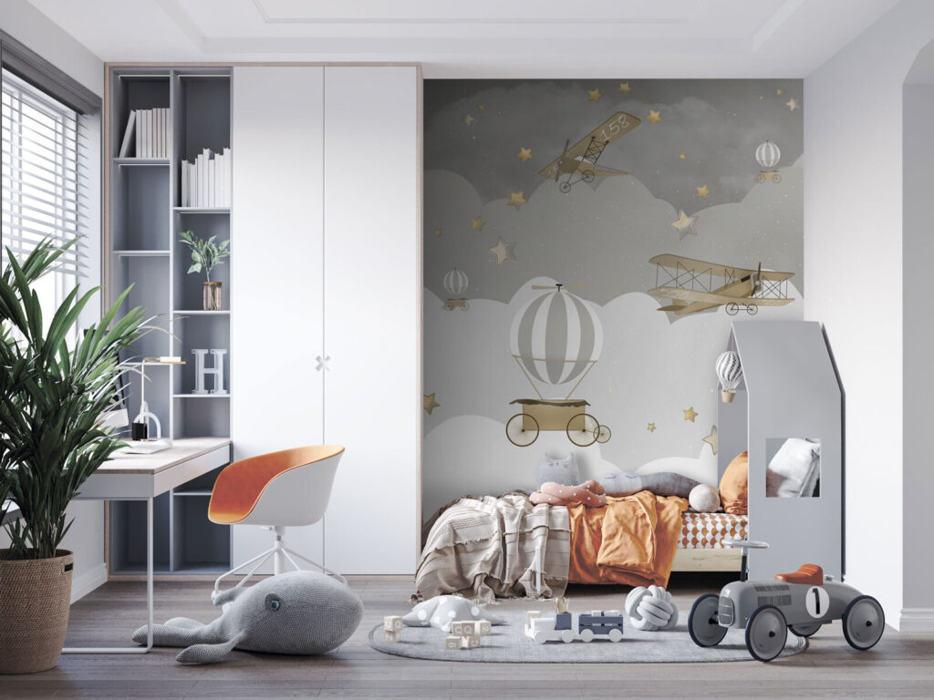 Balony nad szarymi chmurami — wnętrze 5