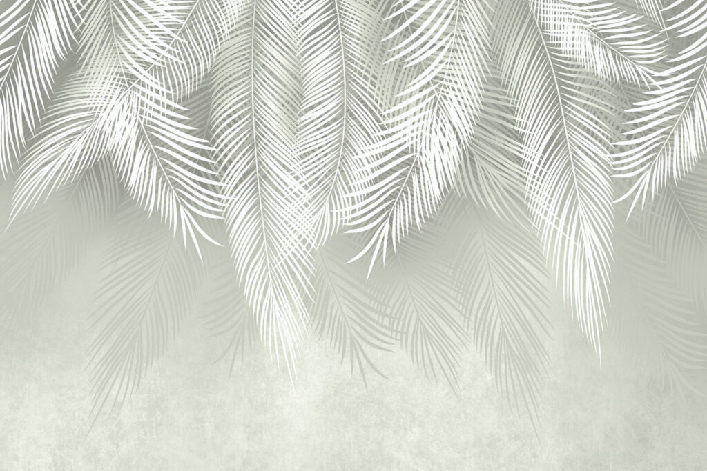 Jasne liście palm — cały wzór