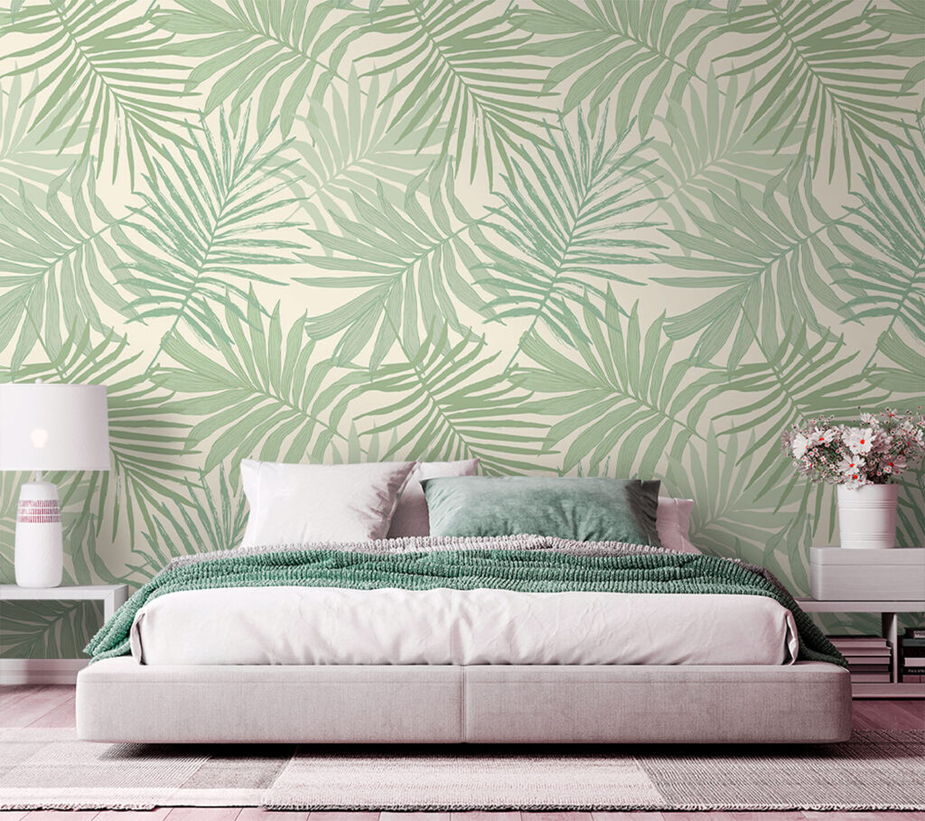 Drobne zielone liście palm — wnętrze 2