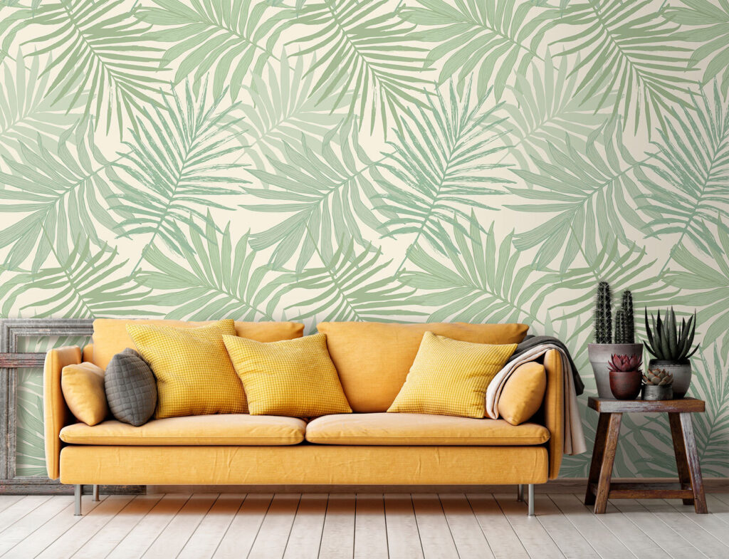 Drobne zielone liście palm — wnętrze 3
