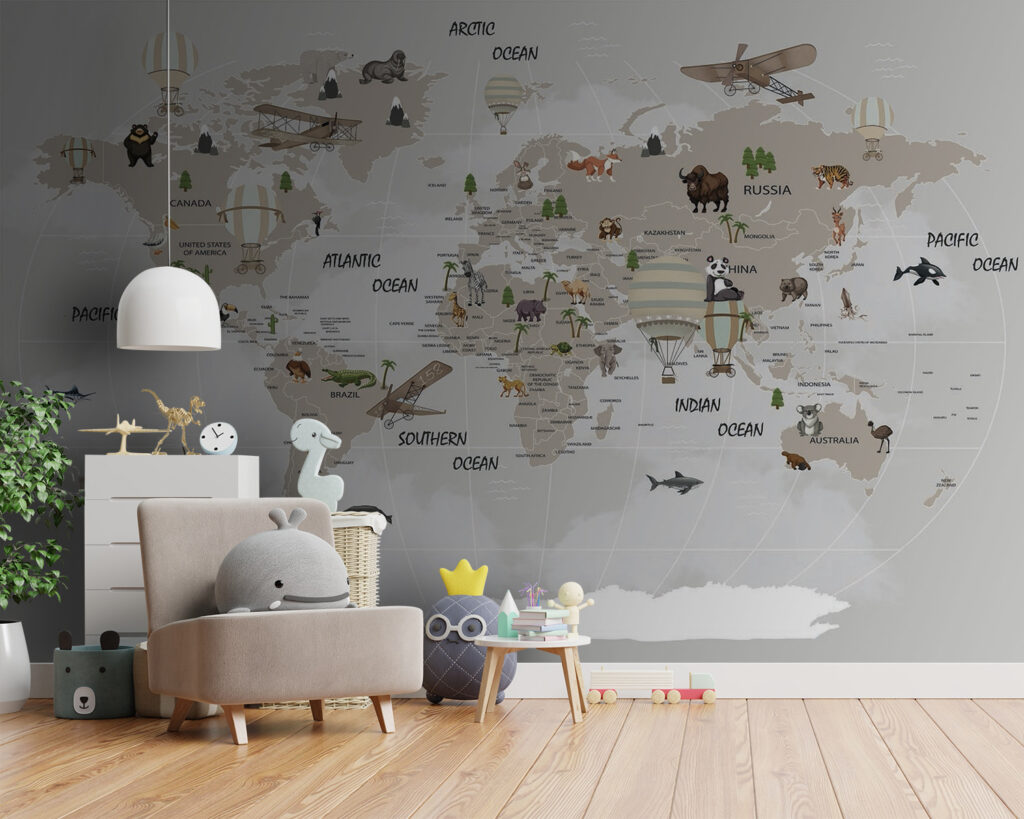 Mapa pełna symboli podróży — wnętrze 1