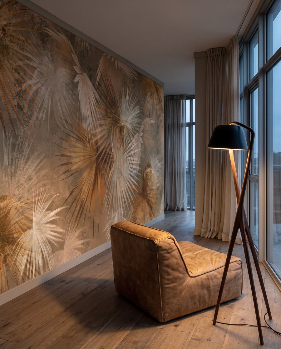 Wachlarz piaskowych palm — wnętrze 3