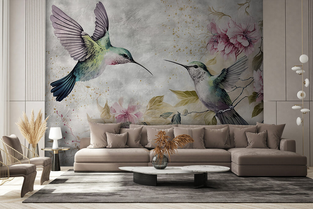 Kolibry przy kwiatach — wnętrze 5