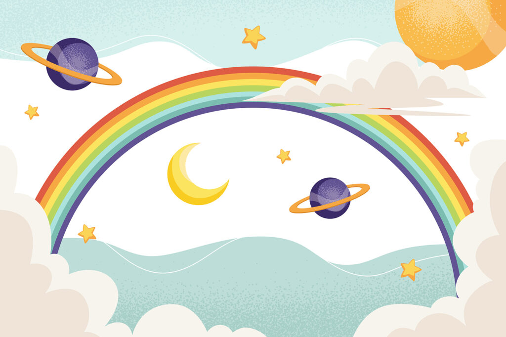 Tęcza między planetami — cały wzór