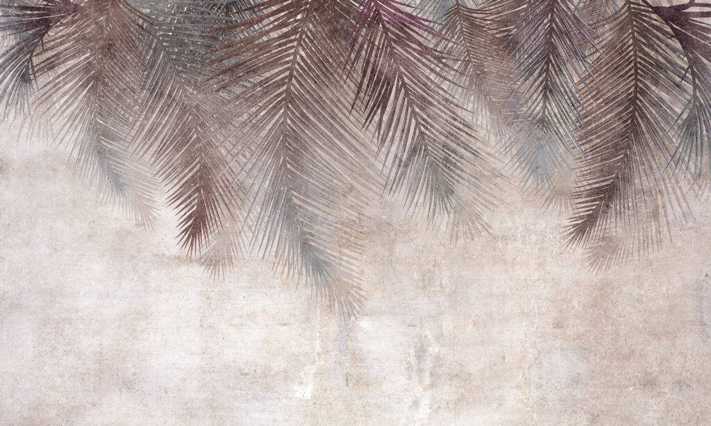 Zwisające palmowe liście — cały wzór