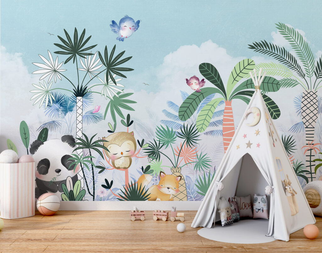 Panda wśród palm — wnętrze 1