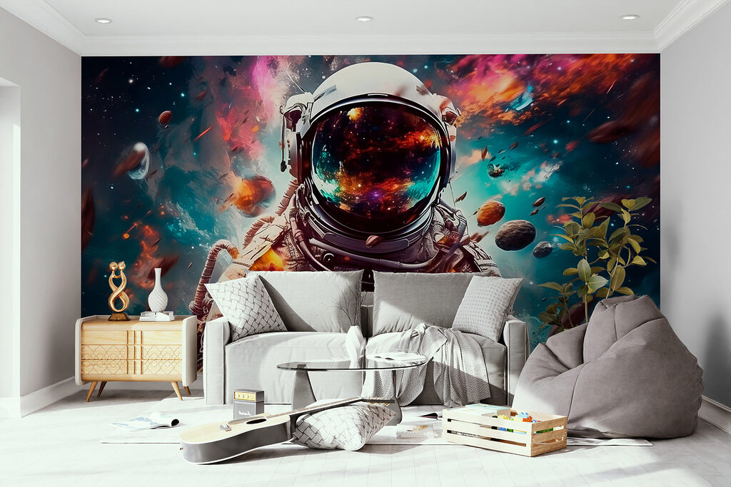 Astronauta w kolorowej mgławicy — wnętrze 5