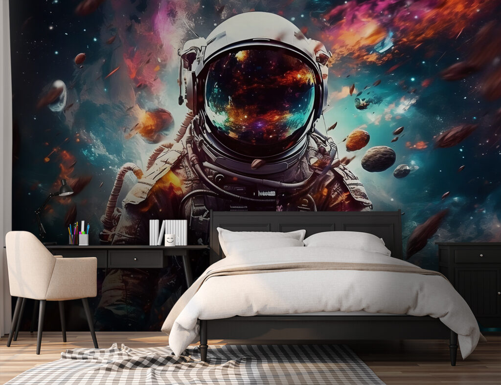 Astronauta w kolorowej mgławicy — wnętrze 4