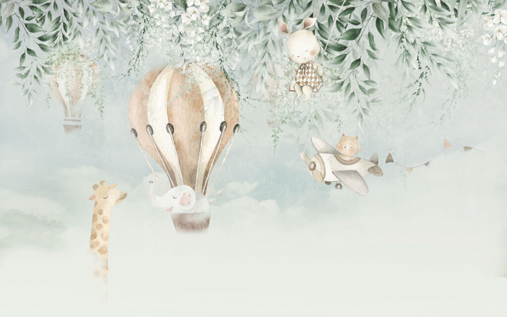 Balony z zwierzętami — cały wzór