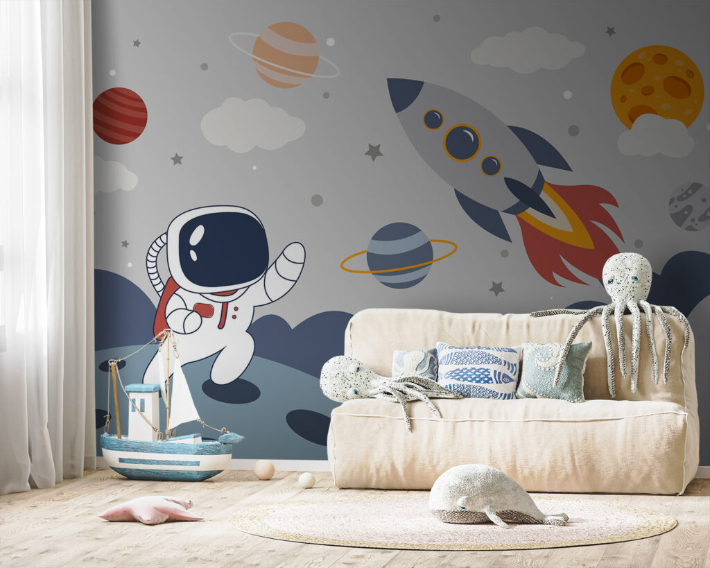 Rakieta obok astronauty — wnętrze 2