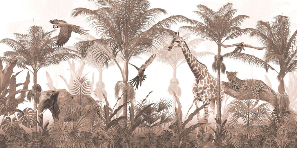 Safari w brązach — cały wzór