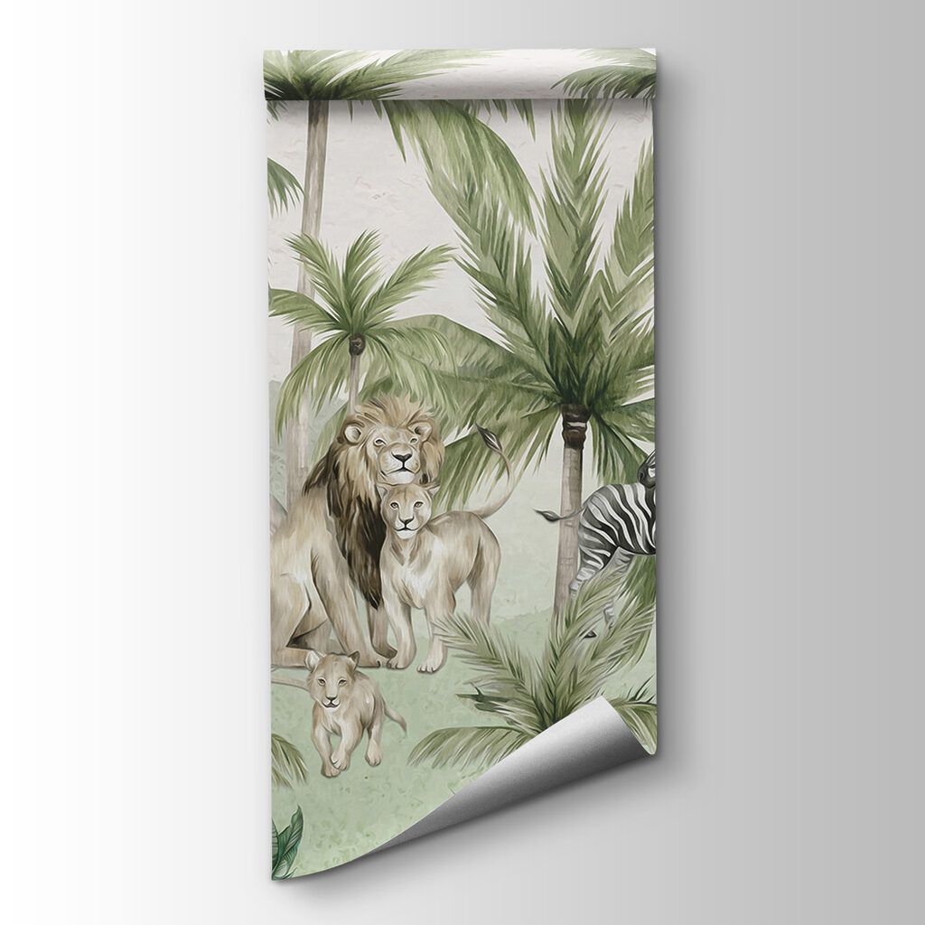Słonie w palmowym ogrodzie — widok produktu