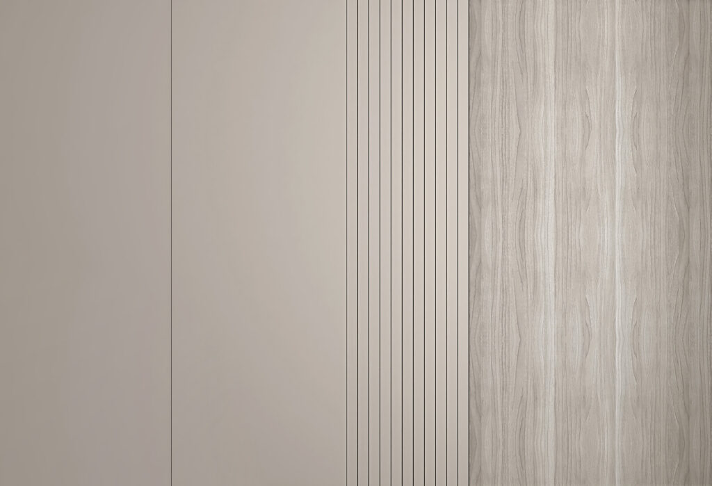 Spokojne pasy w taupe — cały wzór