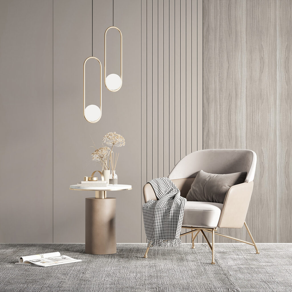 Spokojne pasy w taupe — wnętrze 5