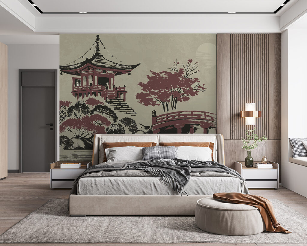 Pagoda i czerwony most — wnętrze 2