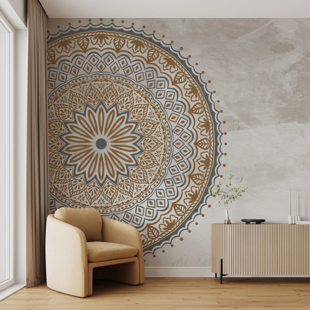 Koronkowa mandala we wnętrzu