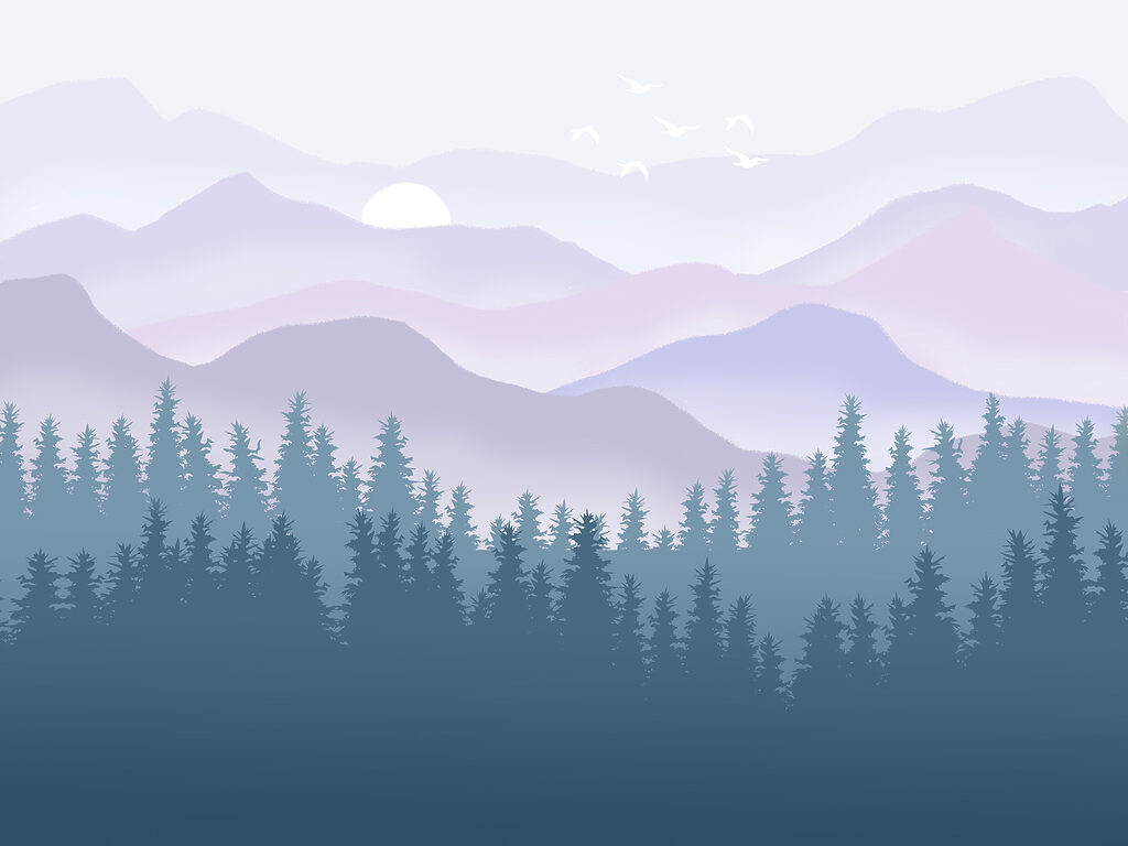 Góry nad sosnami — cały wzór