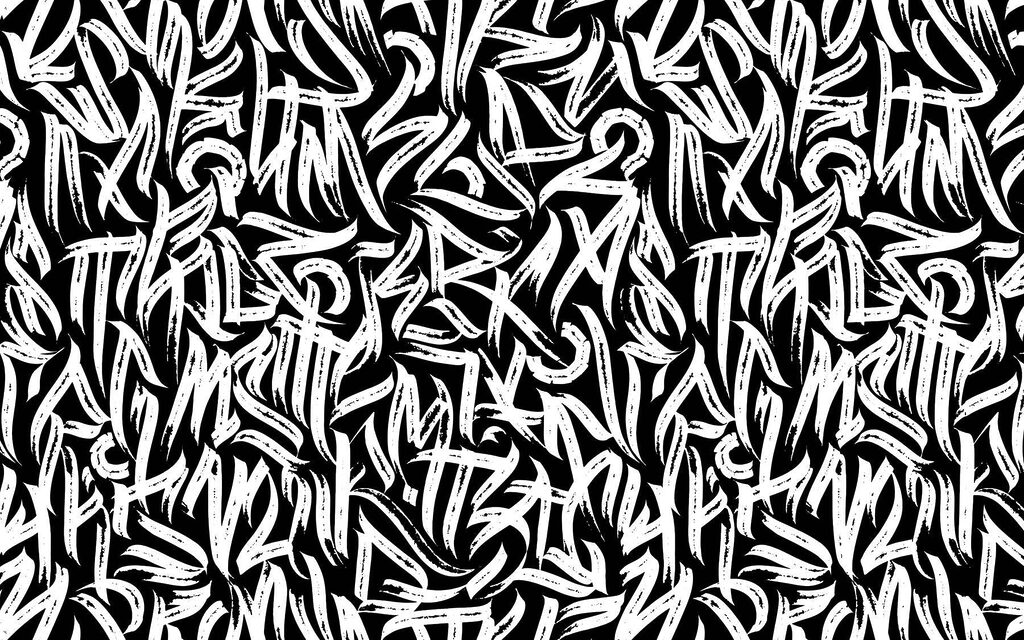 Dzikie znaki graffiti — cały wzór