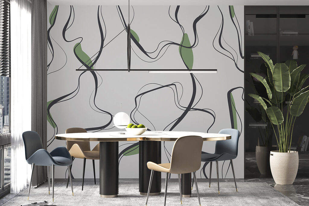 Cienkie kręte linie — wnętrze 3
