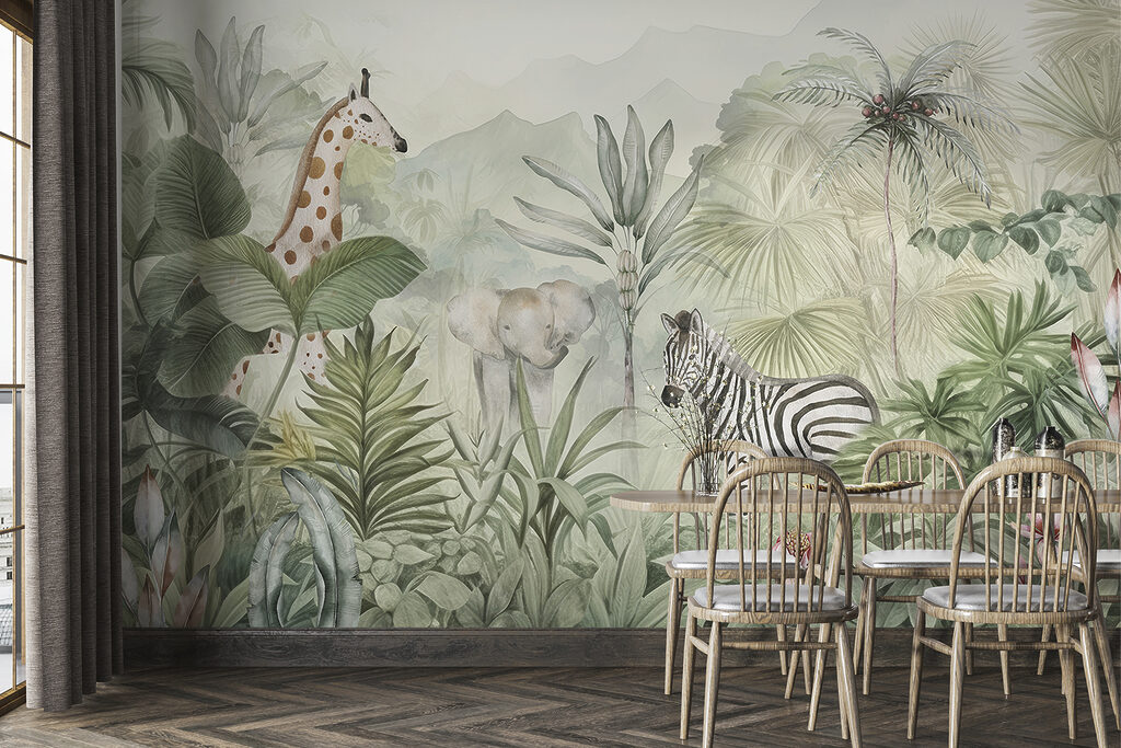 Zebra wśród zieleni — wnętrze 2