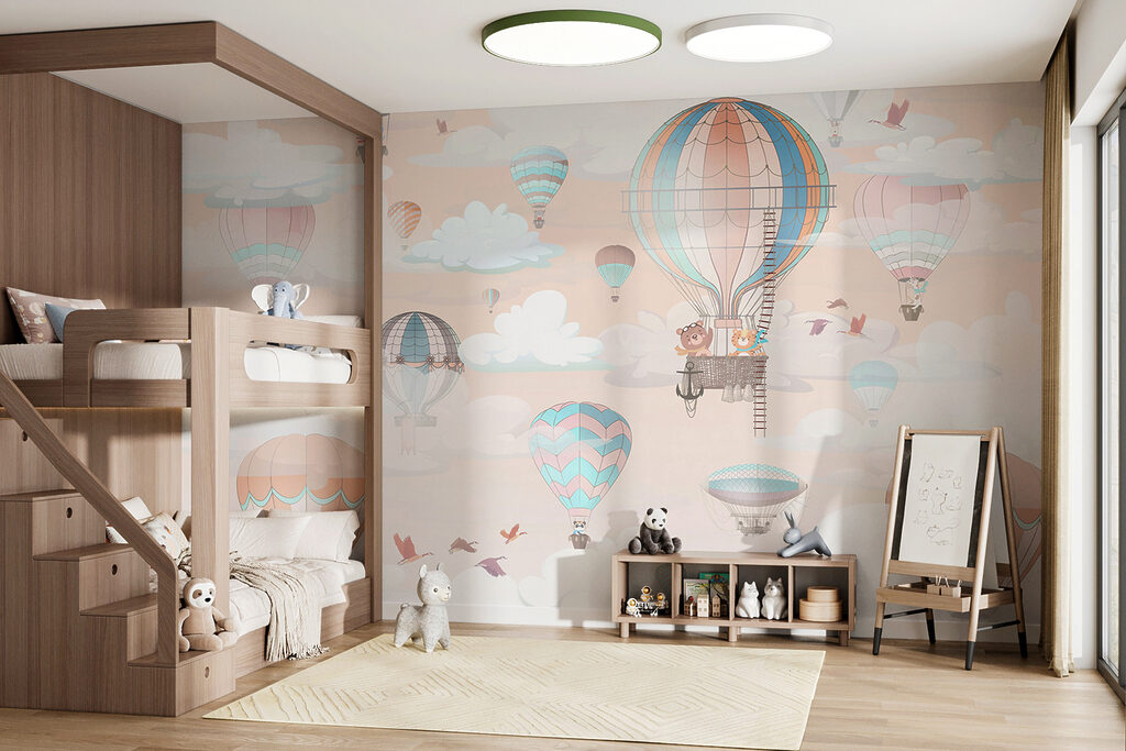 Pastelowe balony w chmurach — wnętrze 4