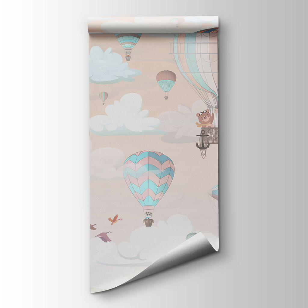Pastelowe balony w chmurach — widok produktu
