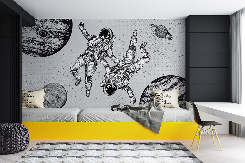 Dwaj astronauci wśród planet — wnętrze 1