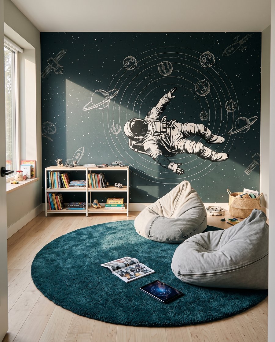Astronauta wśród orbit — wnętrze 1