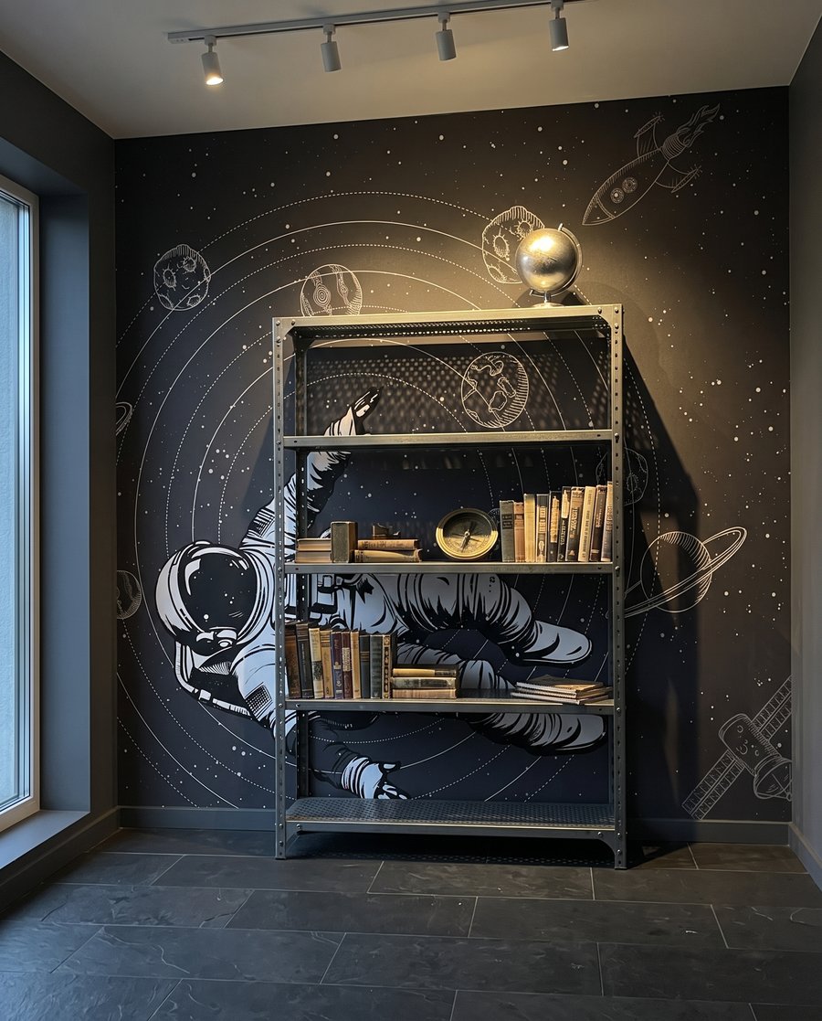 Astronauta wśród orbit — wnętrze 1