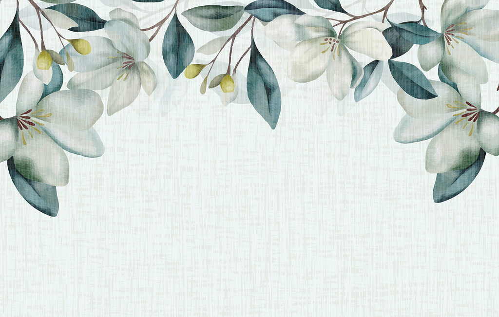 Kwitnące magnolie — cały wzór