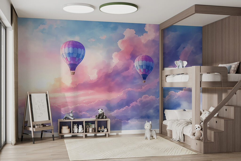 Balony nad różowym zmierzchem — wnętrze 2