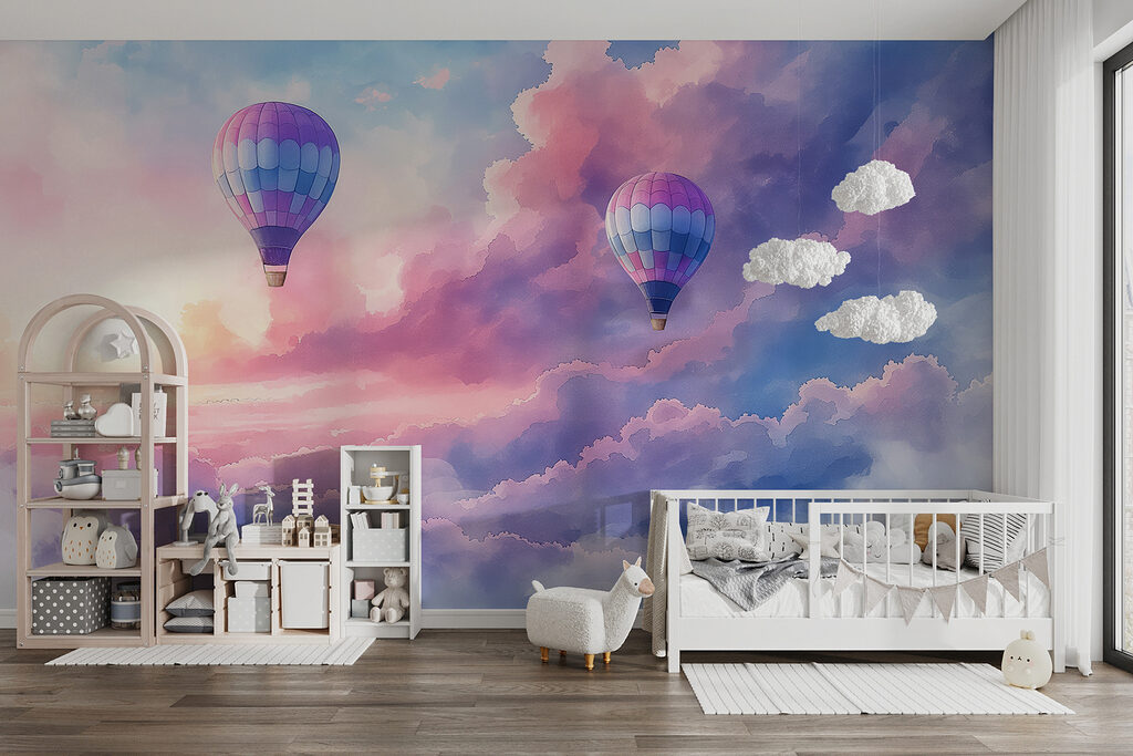 Balony nad różowym zmierzchem — wnętrze 1