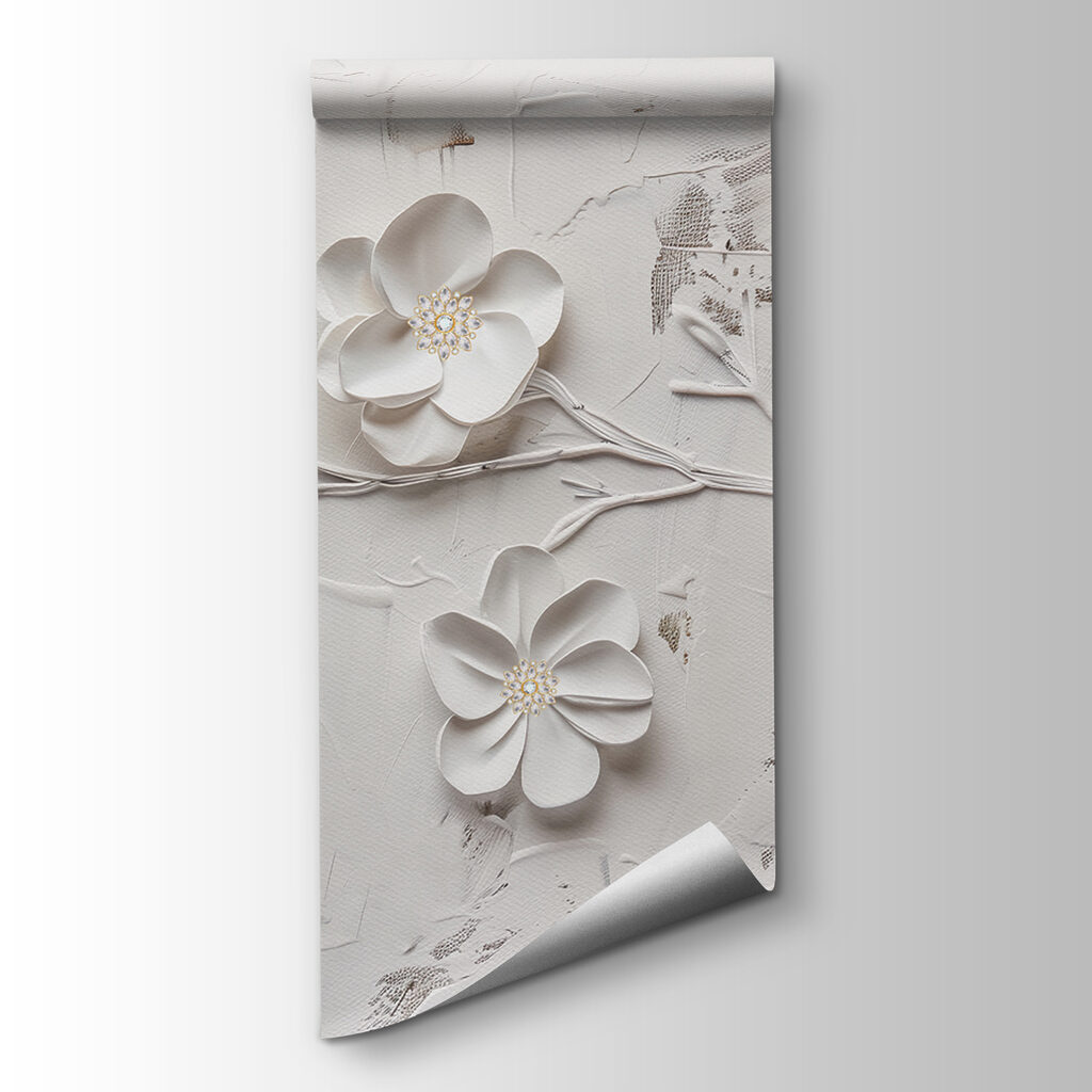 Białe kwiecie w głębi — widok produktu