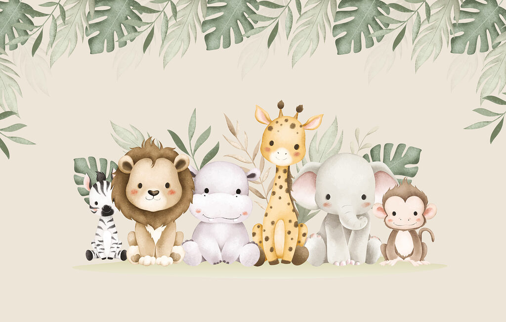Safari pod liśćmi — cały wzór