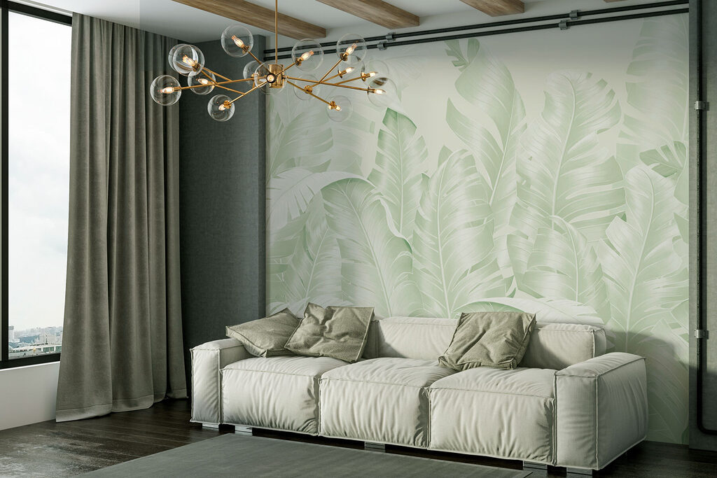 Gęste liście palmowe — wnętrze 1