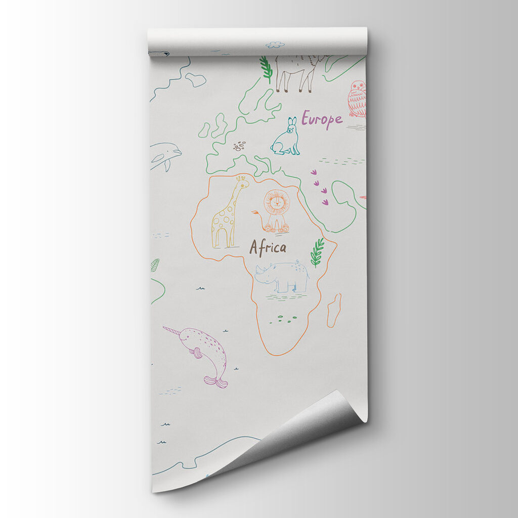Mapa świata w liniach — widok produktu