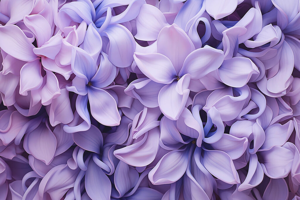 Kręcone liliowe kwiaty — cały wzór
