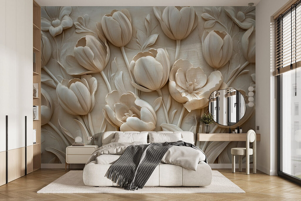 Tulipany w reliefie — wnętrze 1