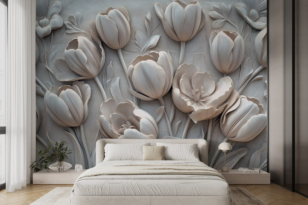 Tulipany w reliefie — wnętrze 1