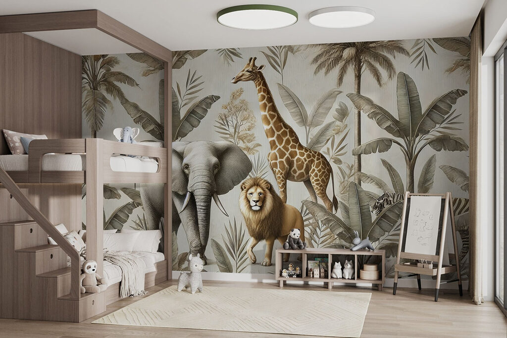 Zwierzęta safari wśród palm — wnętrze 2