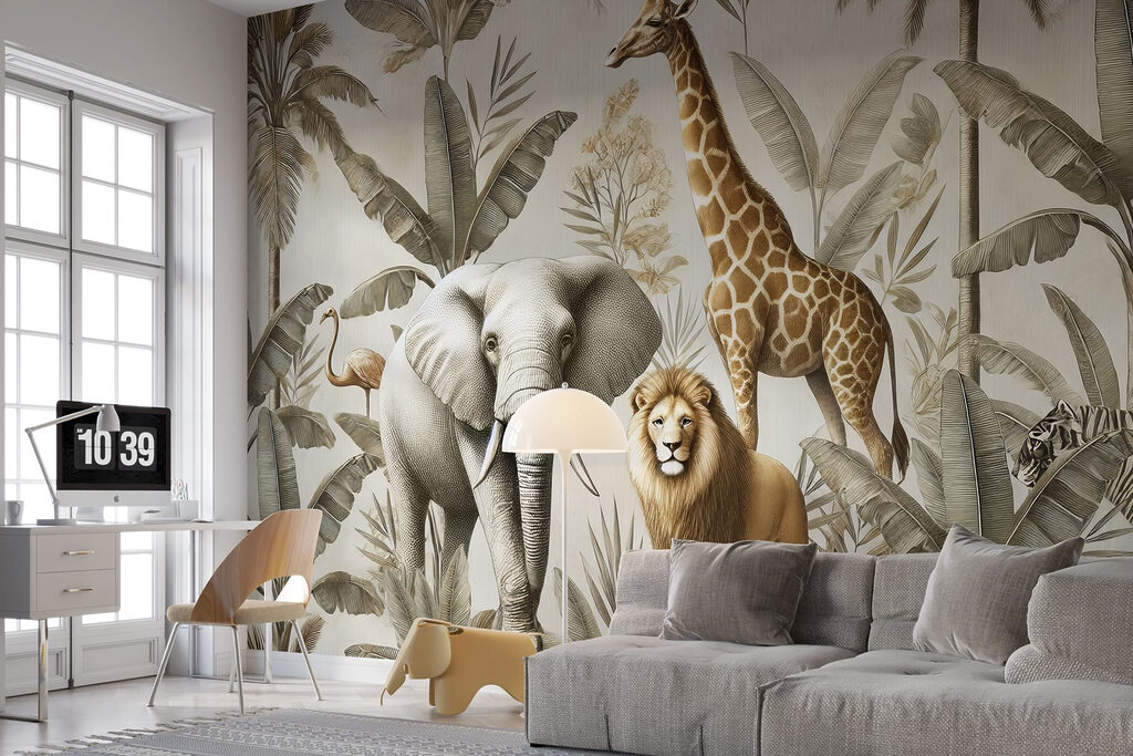 Zwierzęta safari wśród palm — wnętrze 4