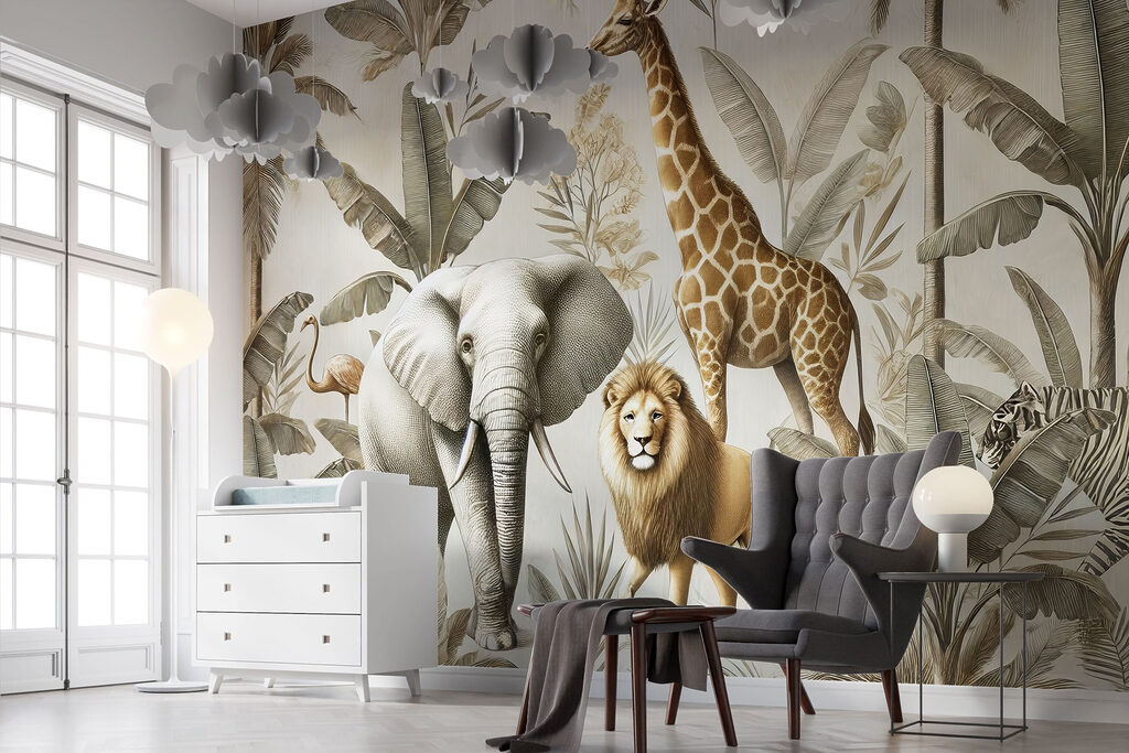 Zwierzęta safari wśród palm — wnętrze 5