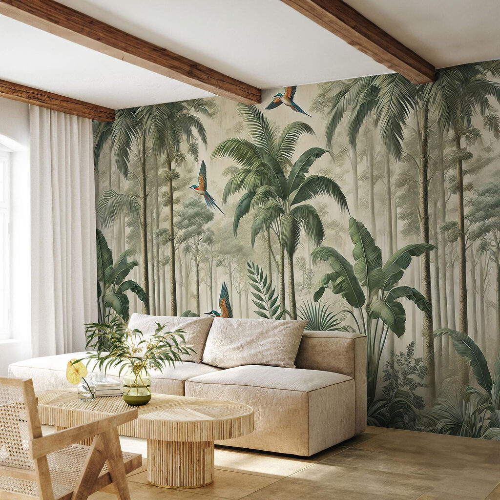 Ptaki wśród wysokich palm — wnętrze 7